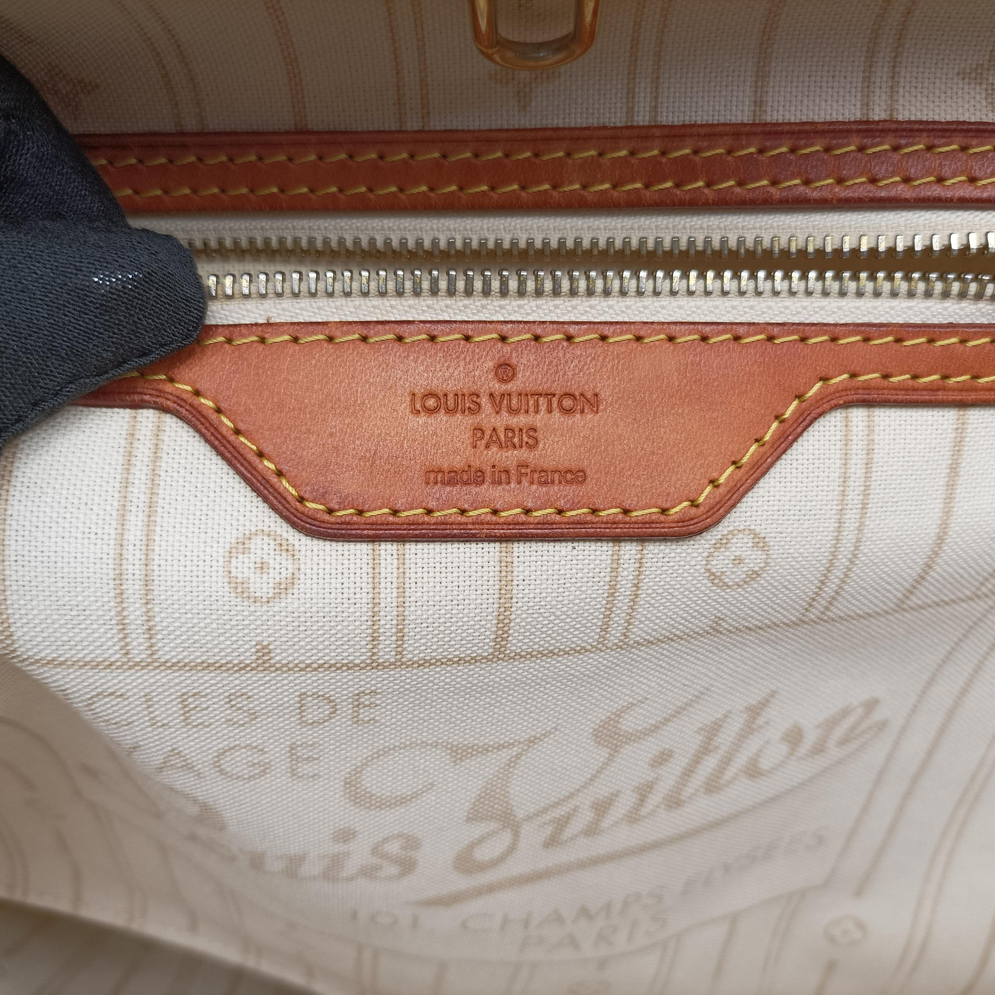 Vintage Louis Vuitton Neverfull MM Azur Damier Canvas N51107 shoulderbag | stylenewstar