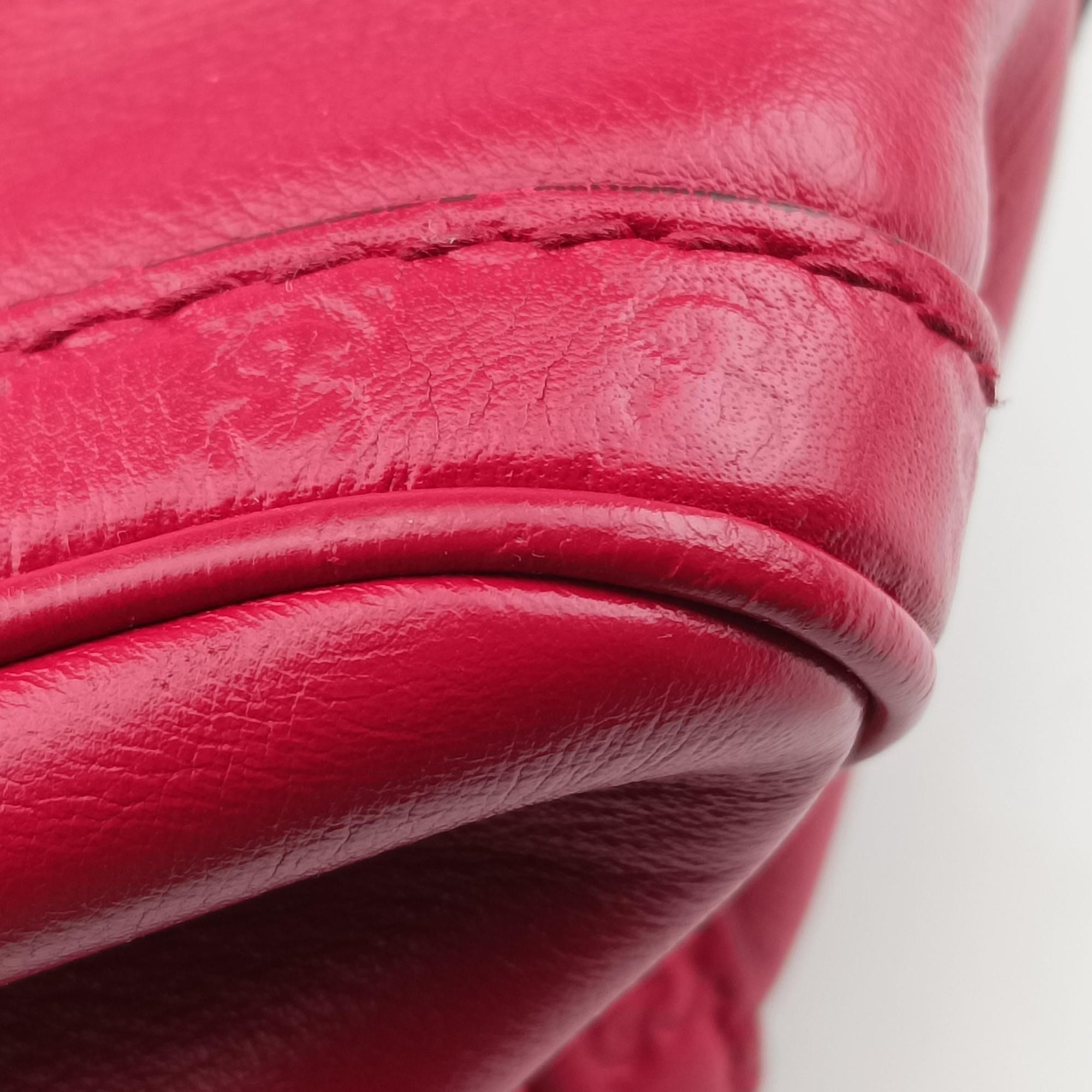 Pre-owned Gucci Sherry Line Red Leather 269876 handbag | stylenewstar