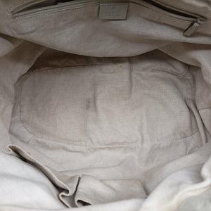 Pre-owned Gucci Sukey White×Beige canvas×leather 285730 shoulderbag | stylenewstar