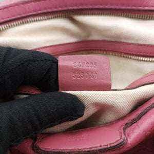 Pre-owned Gucci Sherry Line Pink Leather 247205 handbag | stylenewstar