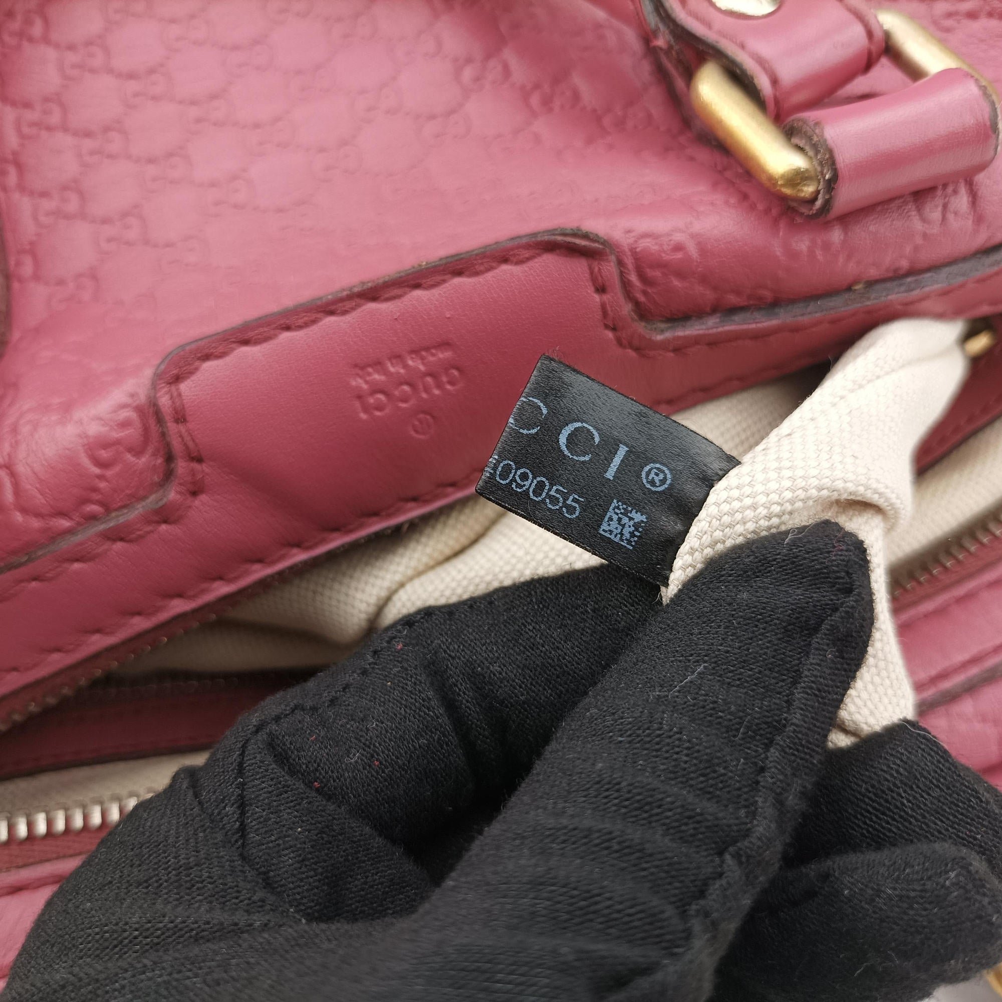 Pre-owned Gucci Sherry Line Pink Leather 247205 handbag | stylenewstar