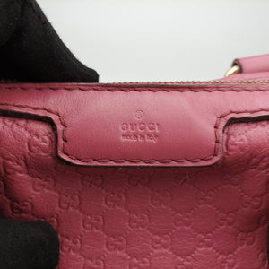Pre-owned Gucci Sherry Line Pink Leather 247205 handbag | stylenewstar