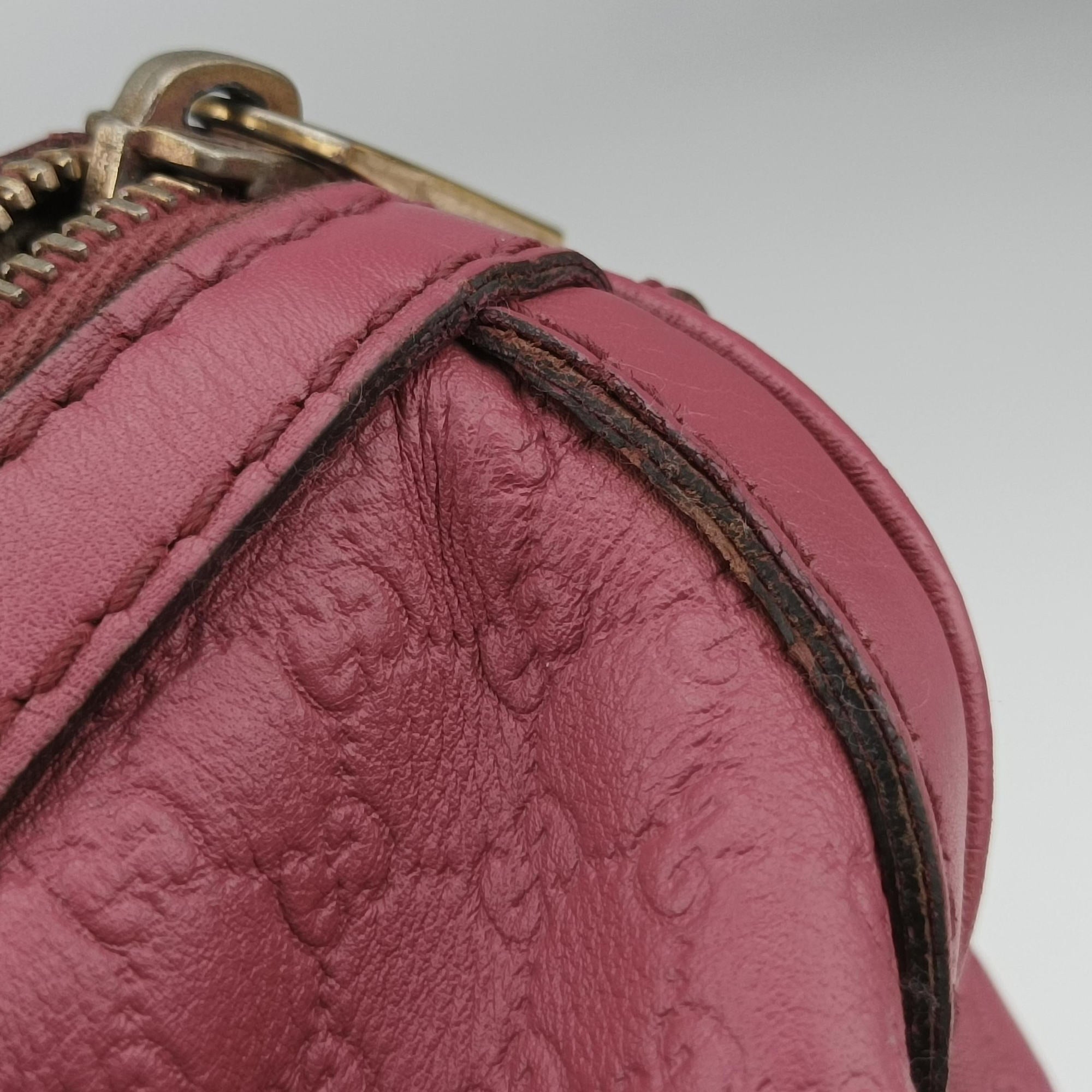 Pre-owned Gucci Sherry Line Pink Leather 247205 handbag | stylenewstar