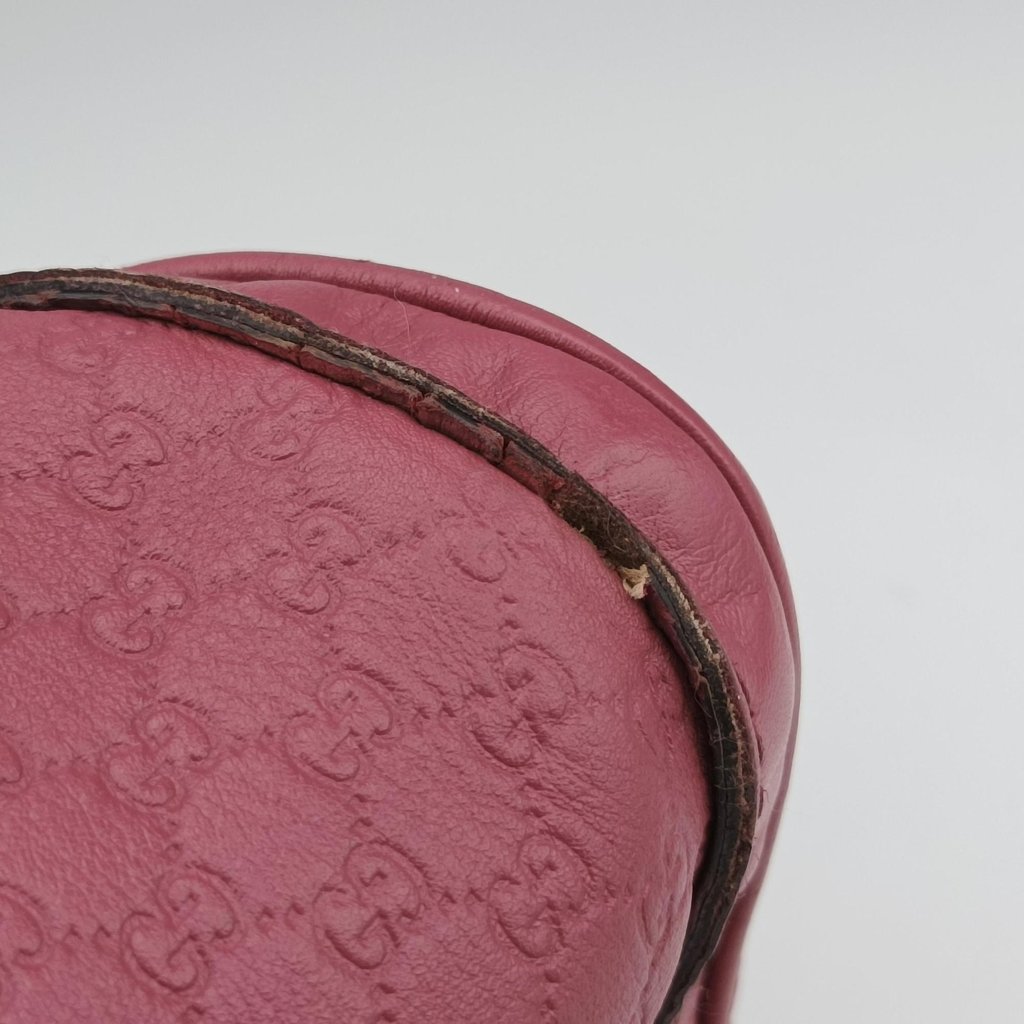 Pre-owned Gucci Sherry Line Pink Leather 247205 handbag | stylenewstar