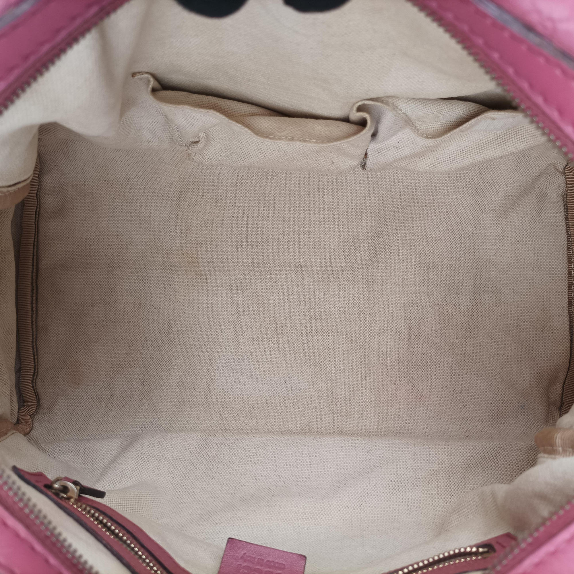 Pre-owned Gucci Sherry Line Pink Leather 247205 handbag | stylenewstar