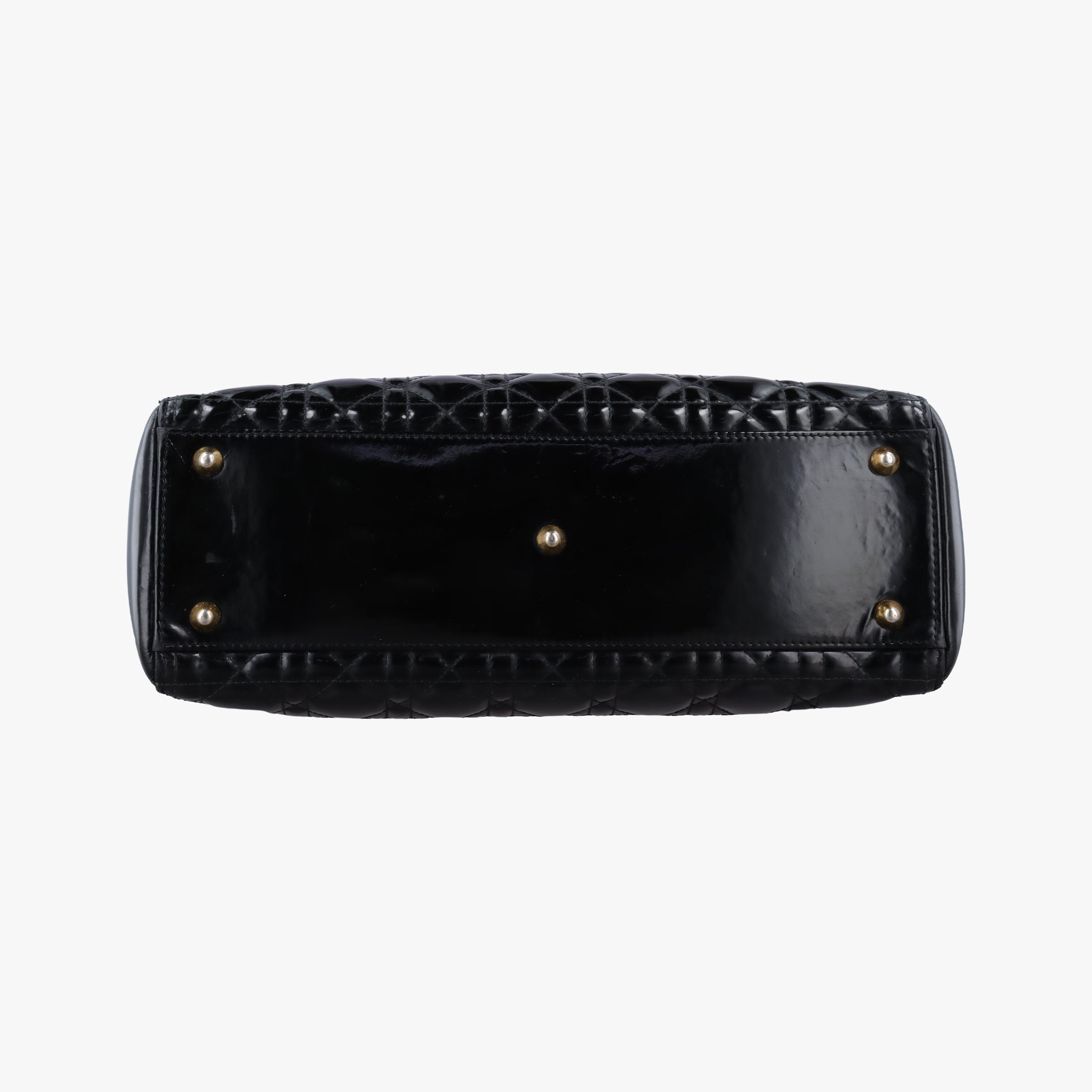 Pre-owned Christian Dior Lady Dior Black Patent  handbag | stylenewstar