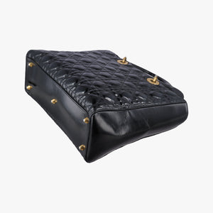 Pre-owned Christian Dior Lady Dior Black Patent  handbag | stylenewstar
