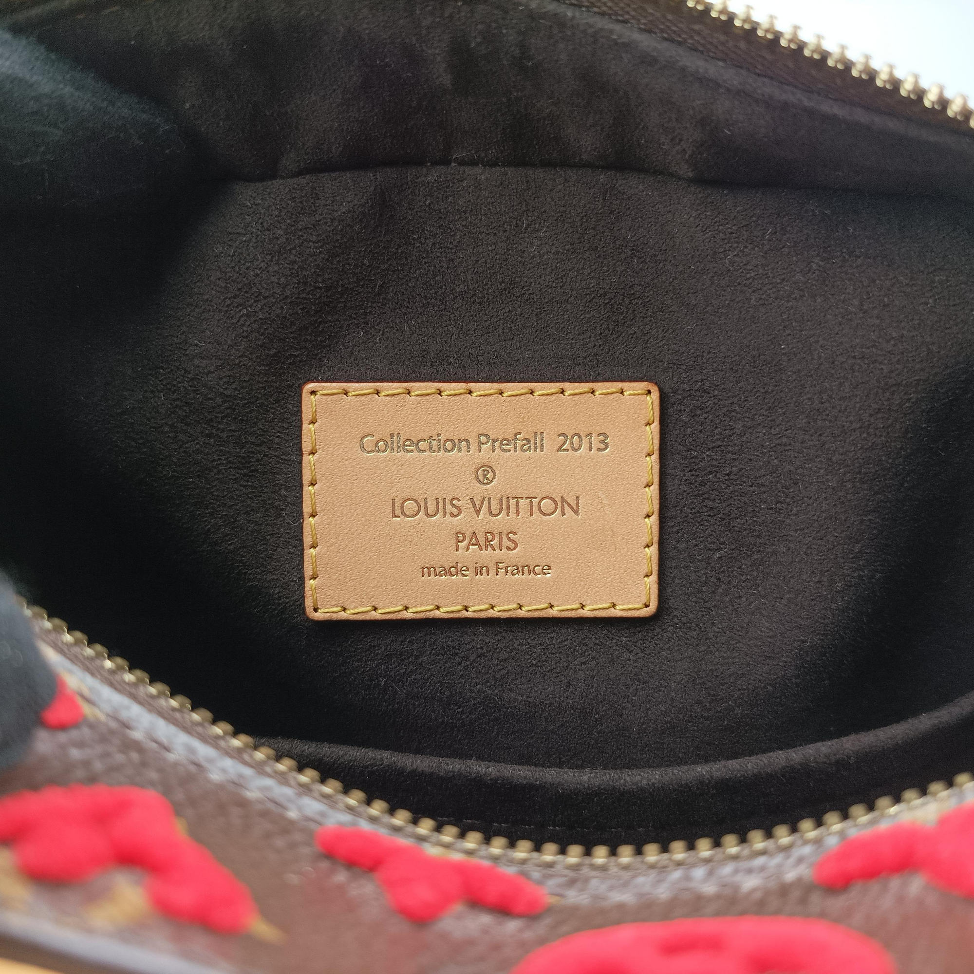 Pre-owned Louis Vuitton Deauville Cube Rosso Monogram Tuftage M40922 clutchbag | stylenewstar