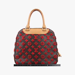 Pre-owned Louis Vuitton Deauville Cube Rosso Monogram Tuftage M40922 clutchbag | stylenewstar