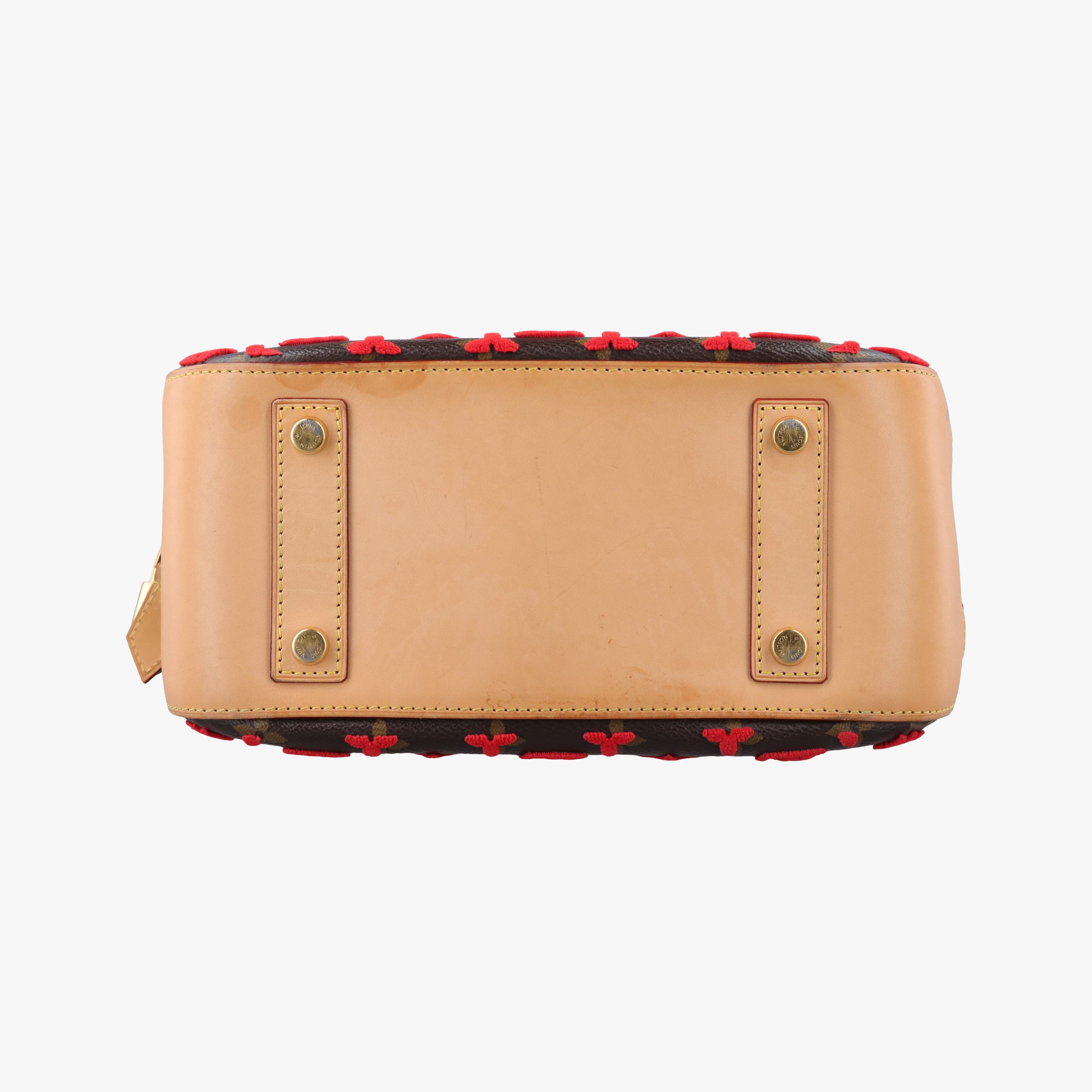 Pre-owned Louis Vuitton Deauville Cube Rosso Monogram Tuftage M40922 clutchbag | stylenewstar