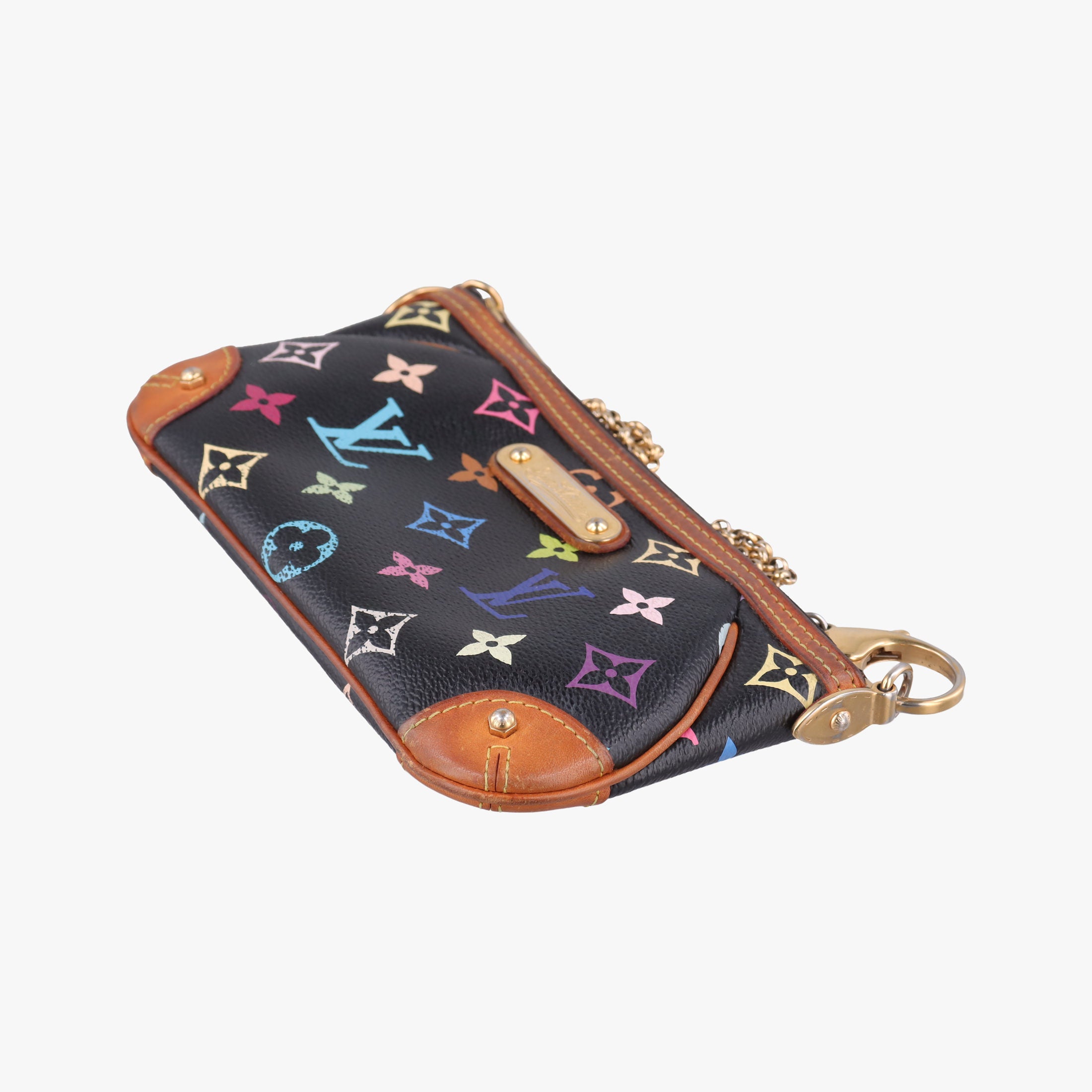 Secondhand Louis Vuitton Pochette Mira MM Noir Monogram Multicolor M60097 handbag | stylenewstar