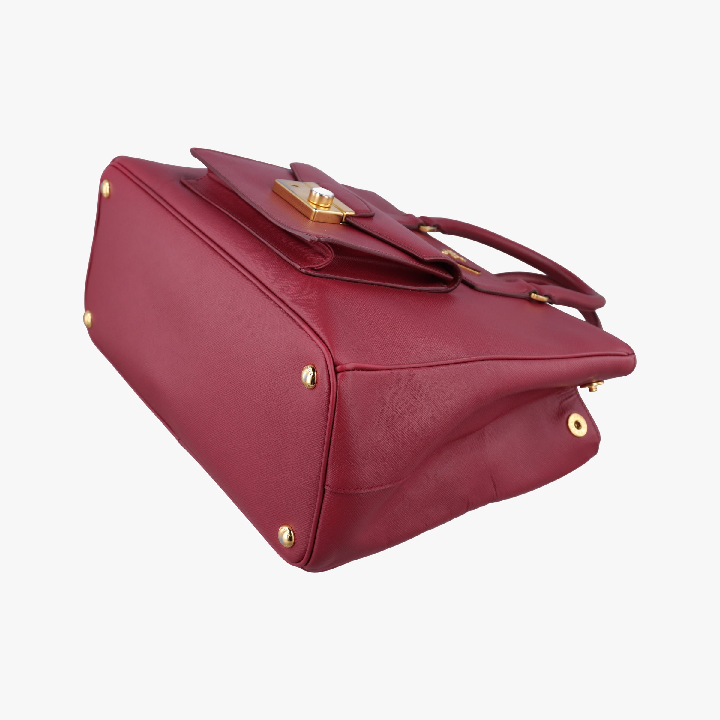Vintage Prada Galleria Front Pocket Red SAFFIANO Leather BN2674 shoulderbag | stylenewstar