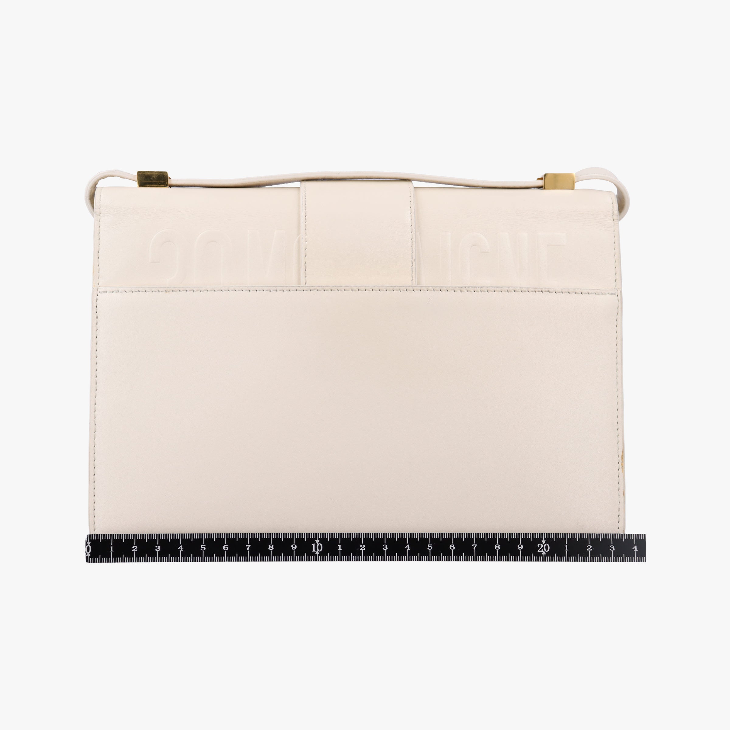 Pre-owned Christian Dior 30 Montaigne White leather  shoulderbag | stylenewstar