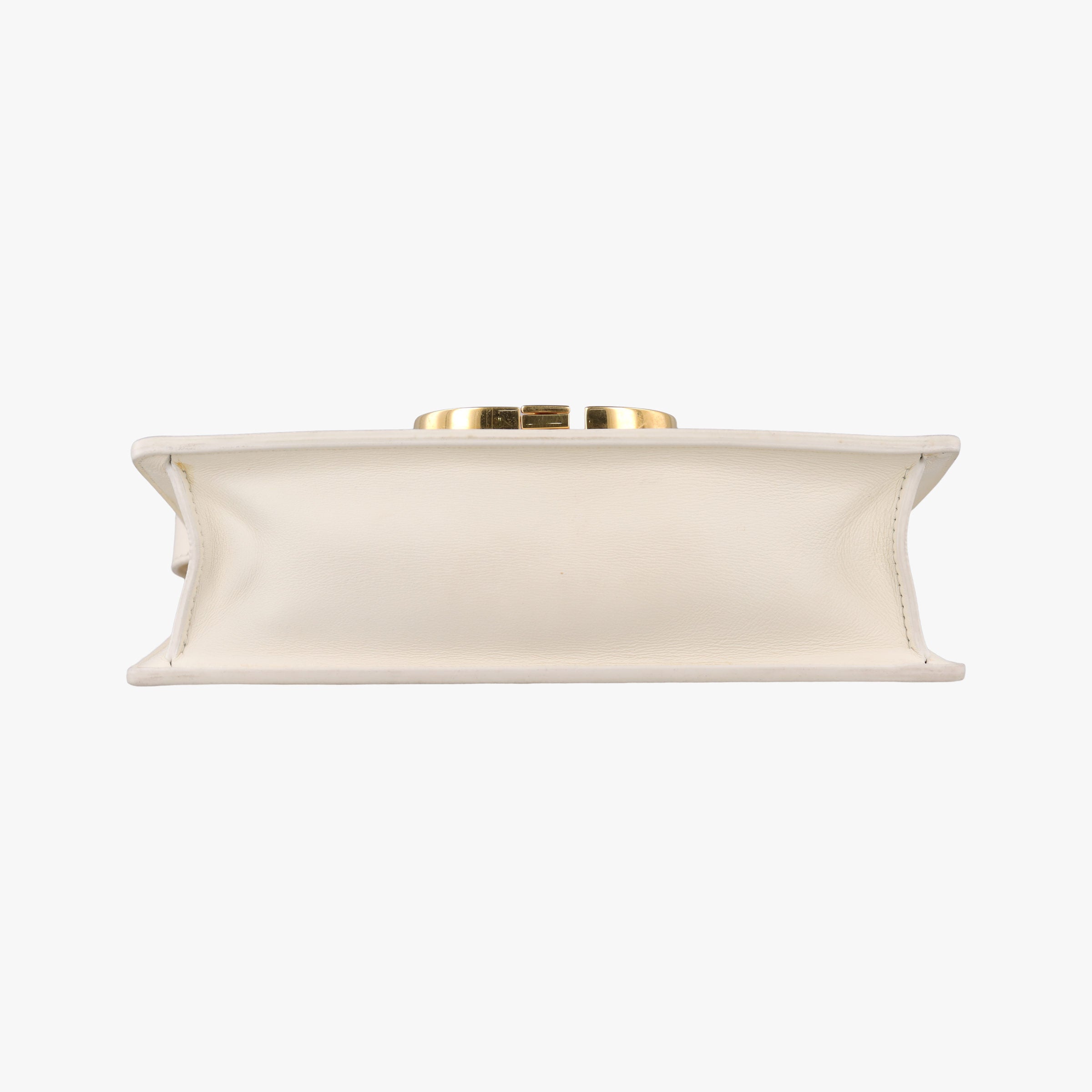 Pre-owned Christian Dior 30 Montaigne White leather  shoulderbag | stylenewstar