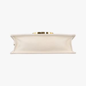 Pre-owned Christian Dior 30 Montaigne White leather  shoulderbag | stylenewstar