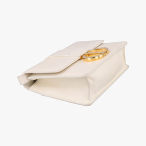 Pre-owned Christian Dior 30 Montaigne White leather  shoulderbag | stylenewstar