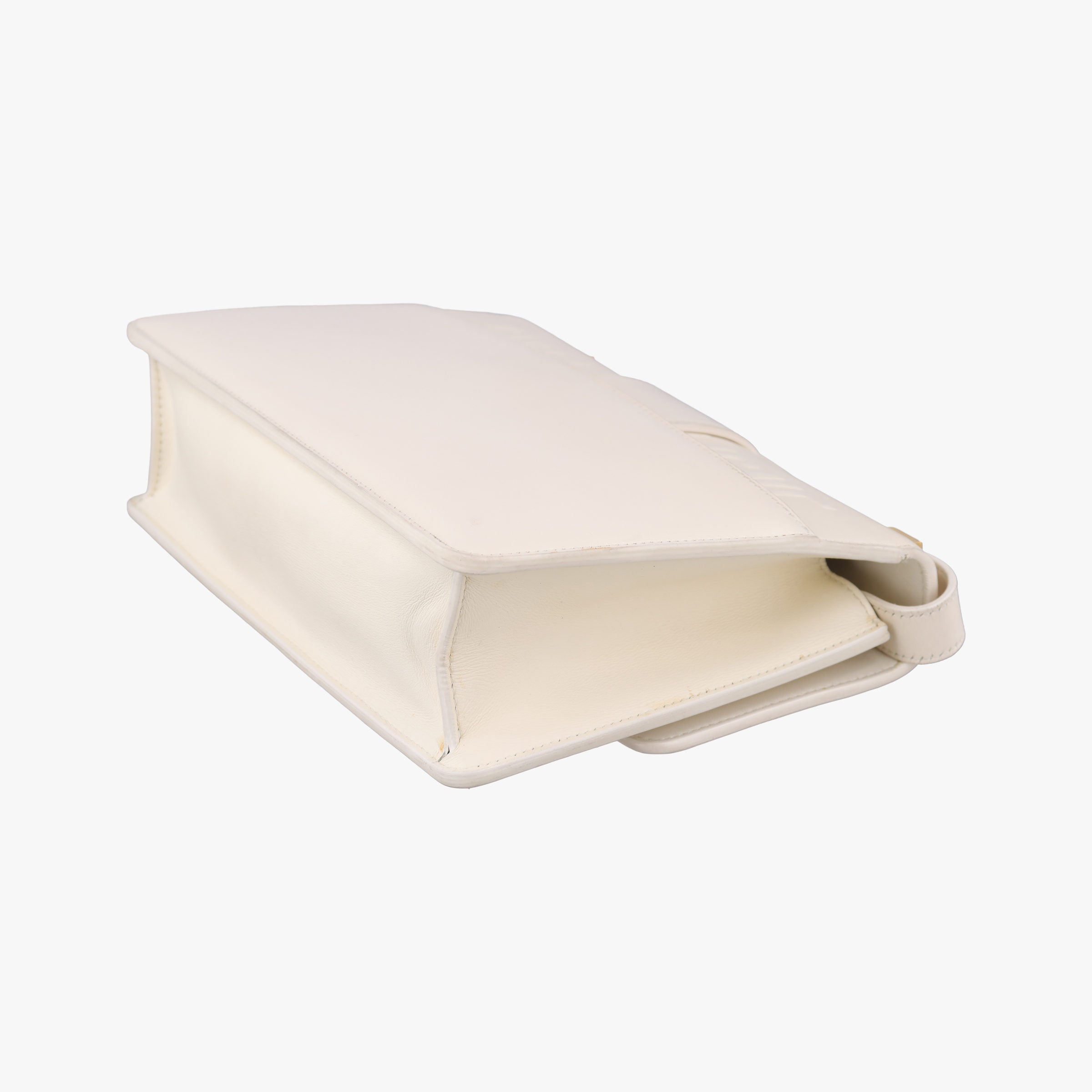 Pre-owned Christian Dior 30 Montaigne White leather  shoulderbag | stylenewstar