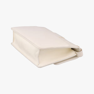 Pre-owned Christian Dior 30 Montaigne White leather  shoulderbag | stylenewstar