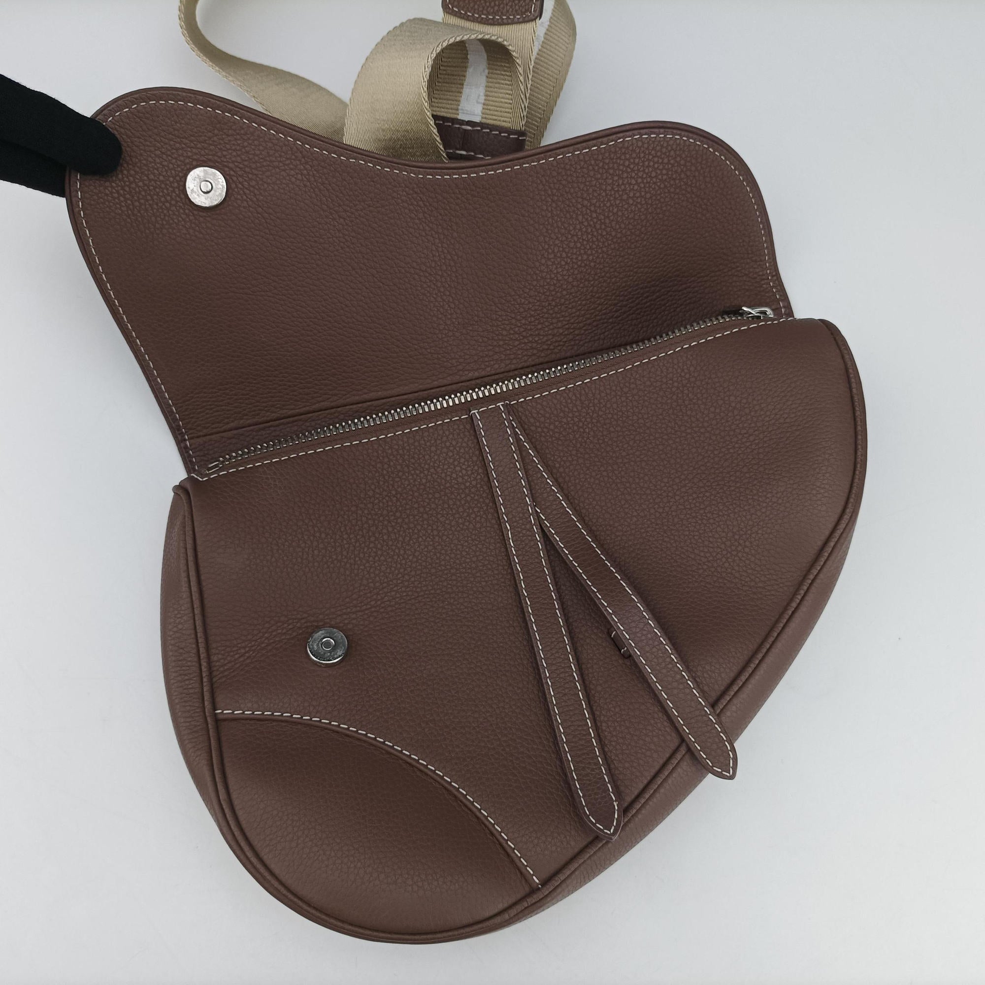 Pre-owned Christian Dior Saddle Brown Leather  bum bag/waist bag | stylenewstar
