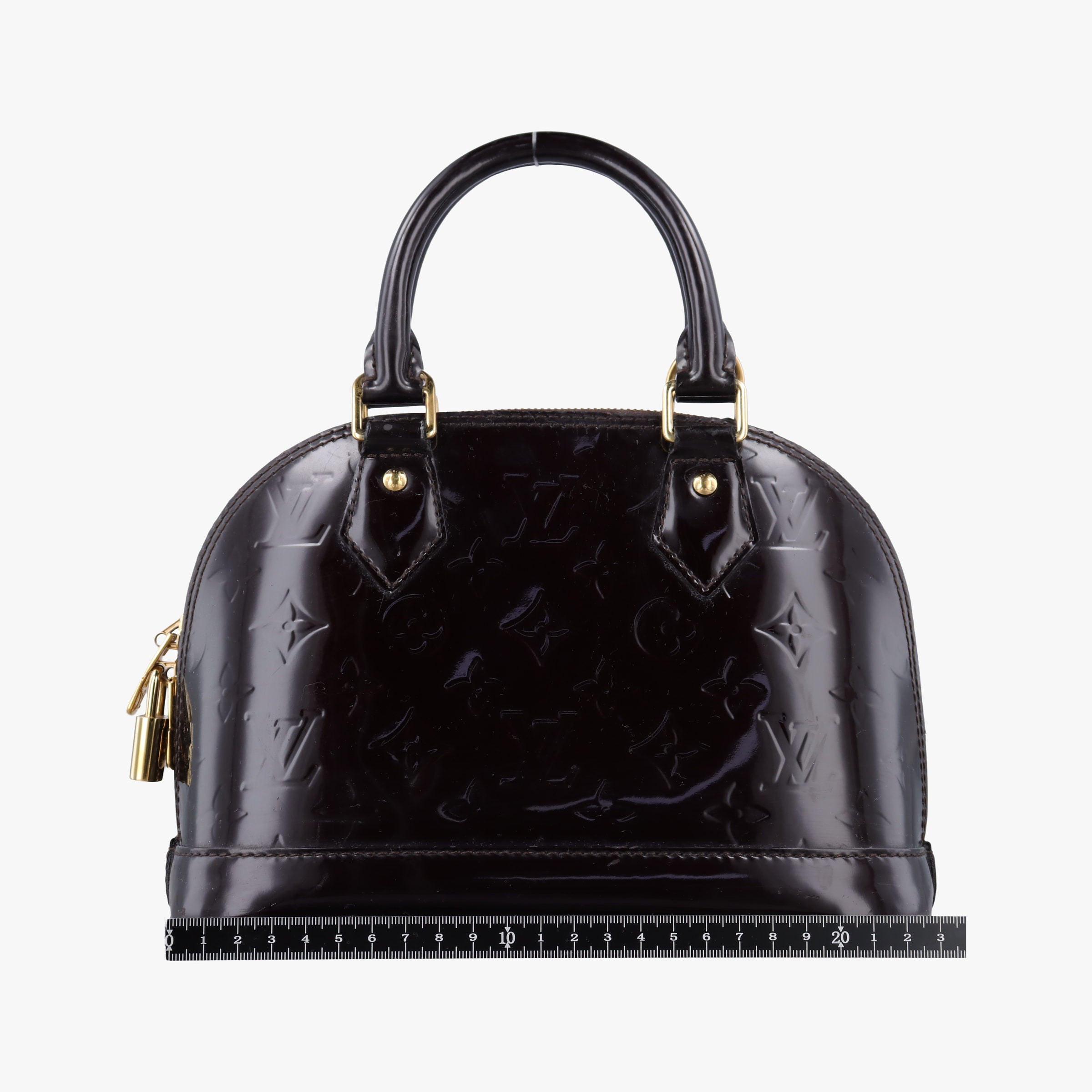 Secondhand Louis Vuitton Alma BB Amarante Vernis M91678 shoulderbag | stylenewstar