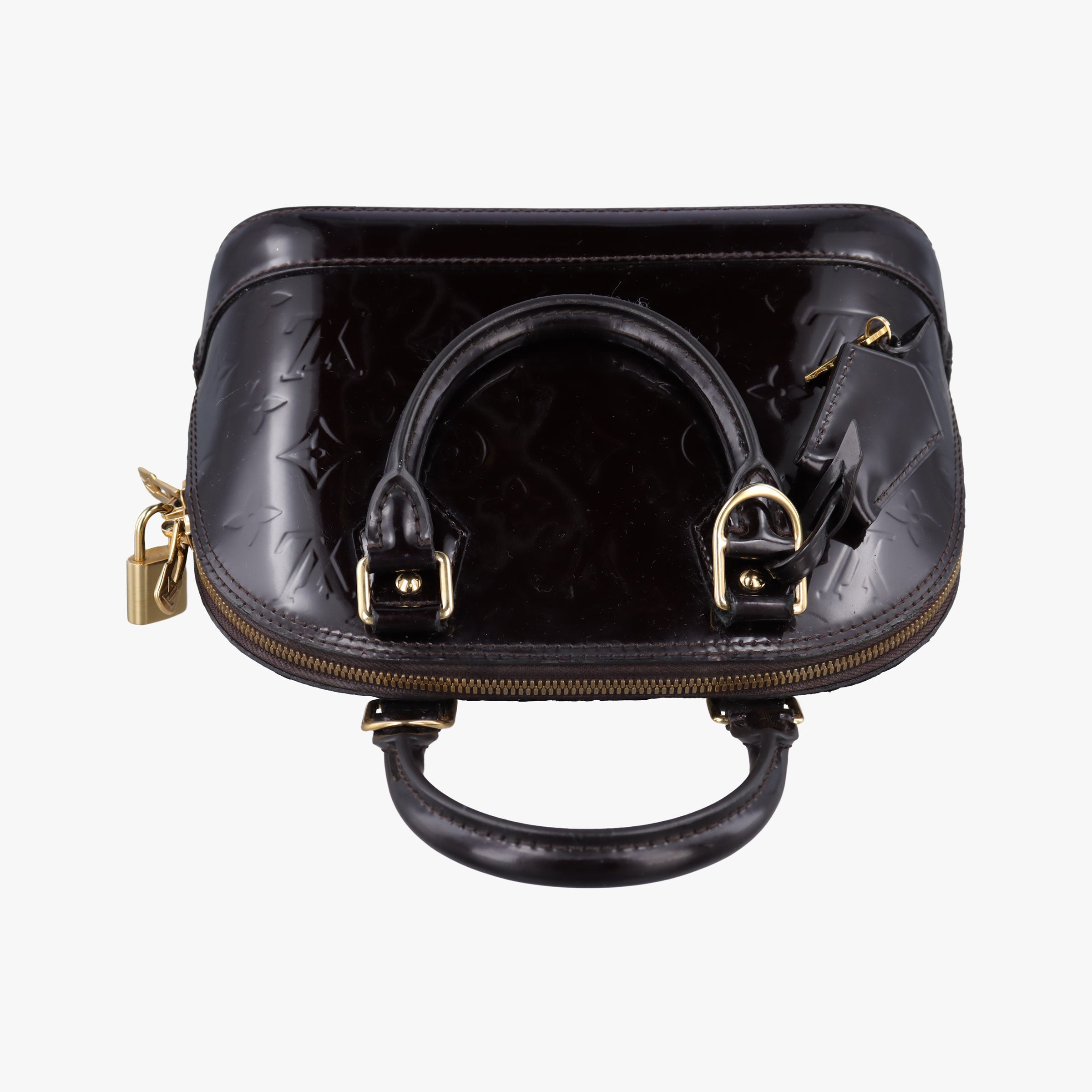 Secondhand Louis Vuitton Alma BB Amarante Vernis M91678 shoulderbag | stylenewstar
