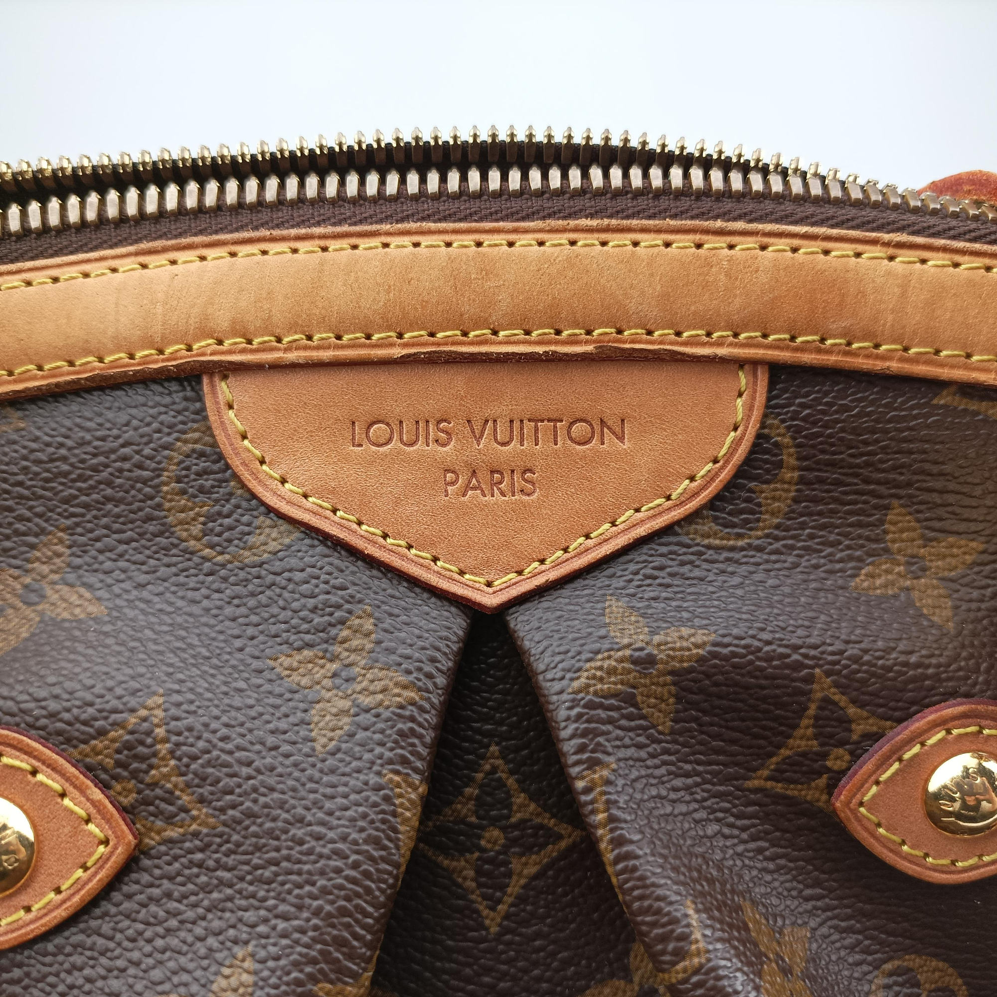 Pre-owned Louis Vuitton TIVOLI GM Brown Monogram Canvas M40144 handbag | stylenewstar