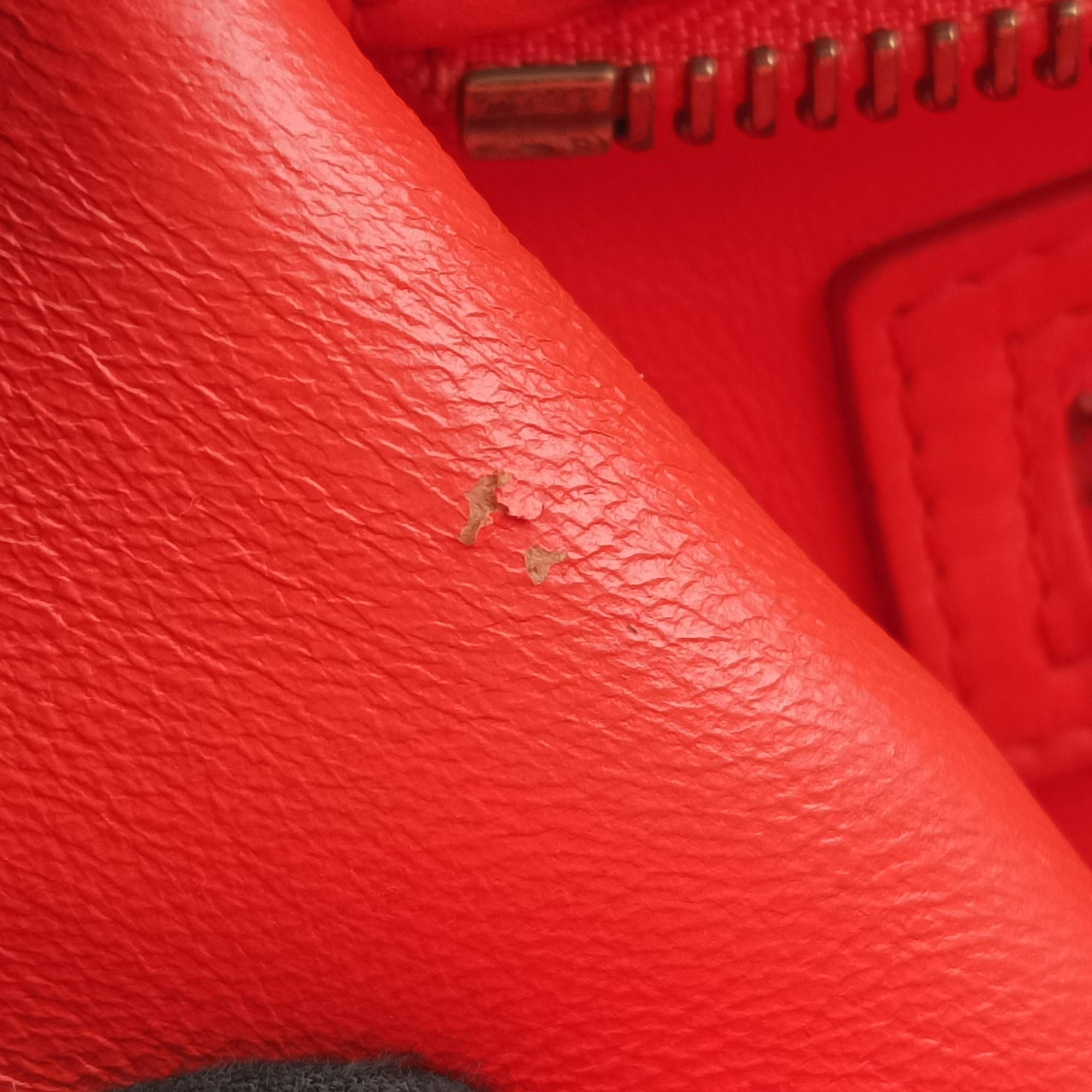 Secondhand Celine Luggage Mini Shopper Orange Leather  handbag | stylenewstar