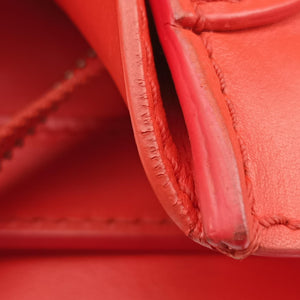 Secondhand Celine Luggage Mini Shopper Orange Leather  handbag | stylenewstar