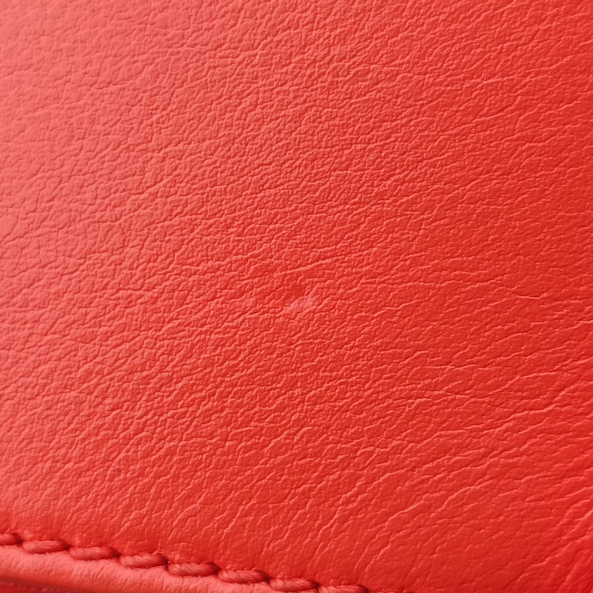 Secondhand Celine Luggage Mini Shopper Orange Leather  handbag | stylenewstar