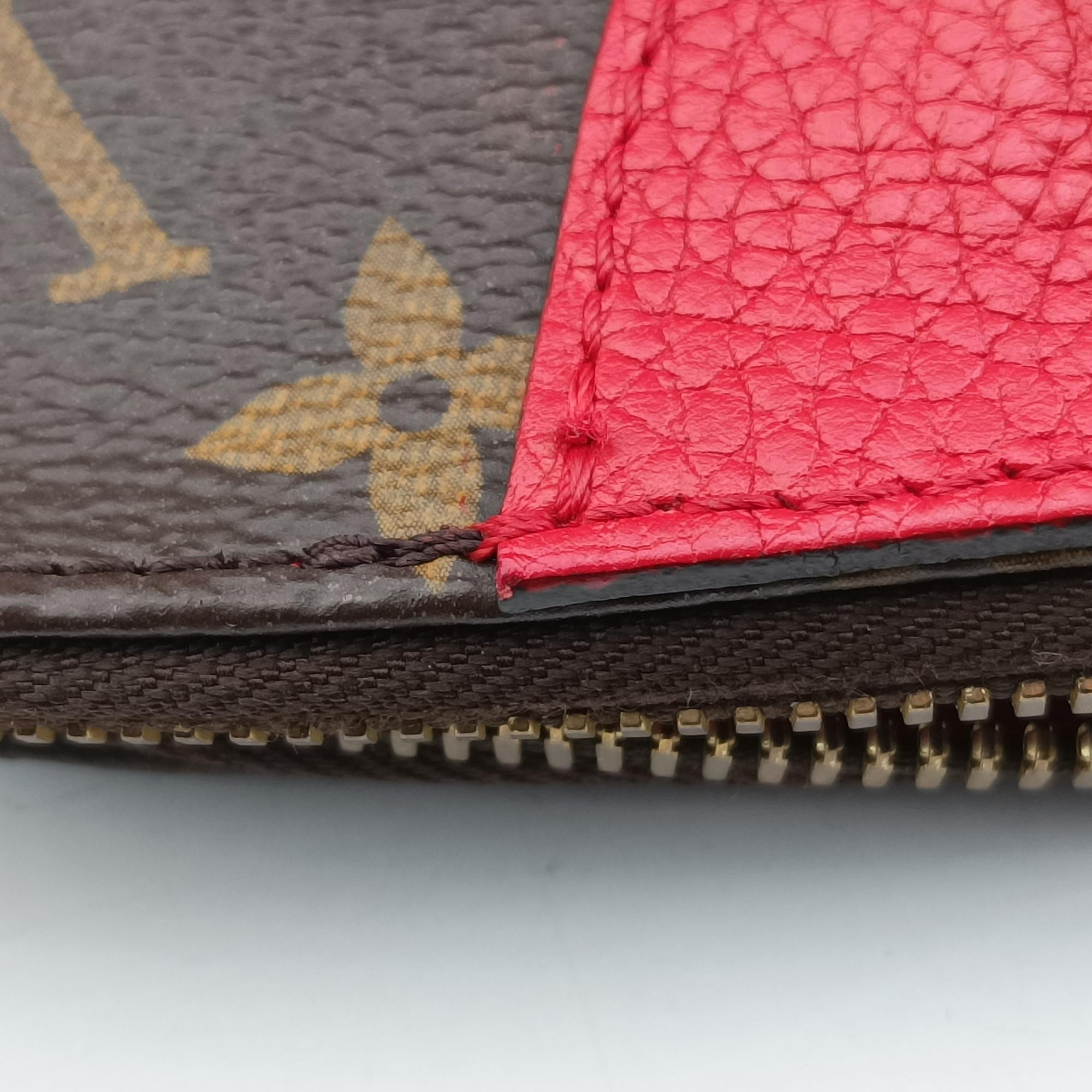 Vintage Louis Vuitton RETIRO PM brown×CERISE Monogram Canvas×calf leather M40546 shoulderbag | stylenewstar