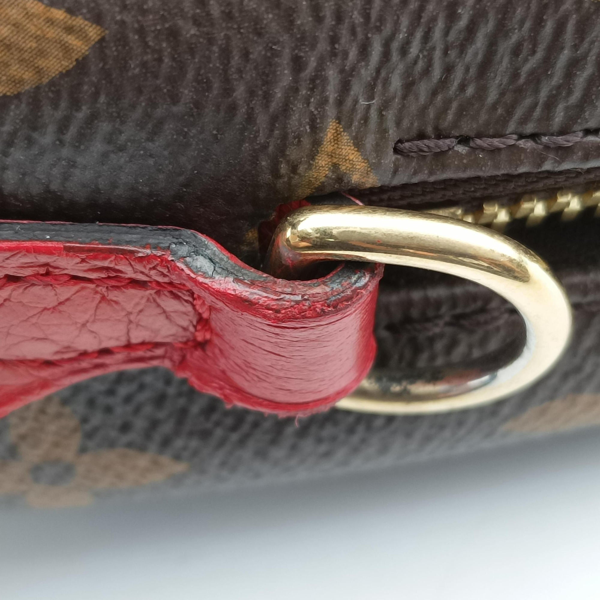 Vintage Louis Vuitton RETIRO PM brown×CERISE Monogram Canvas×calf leather M40546 shoulderbag | stylenewstar