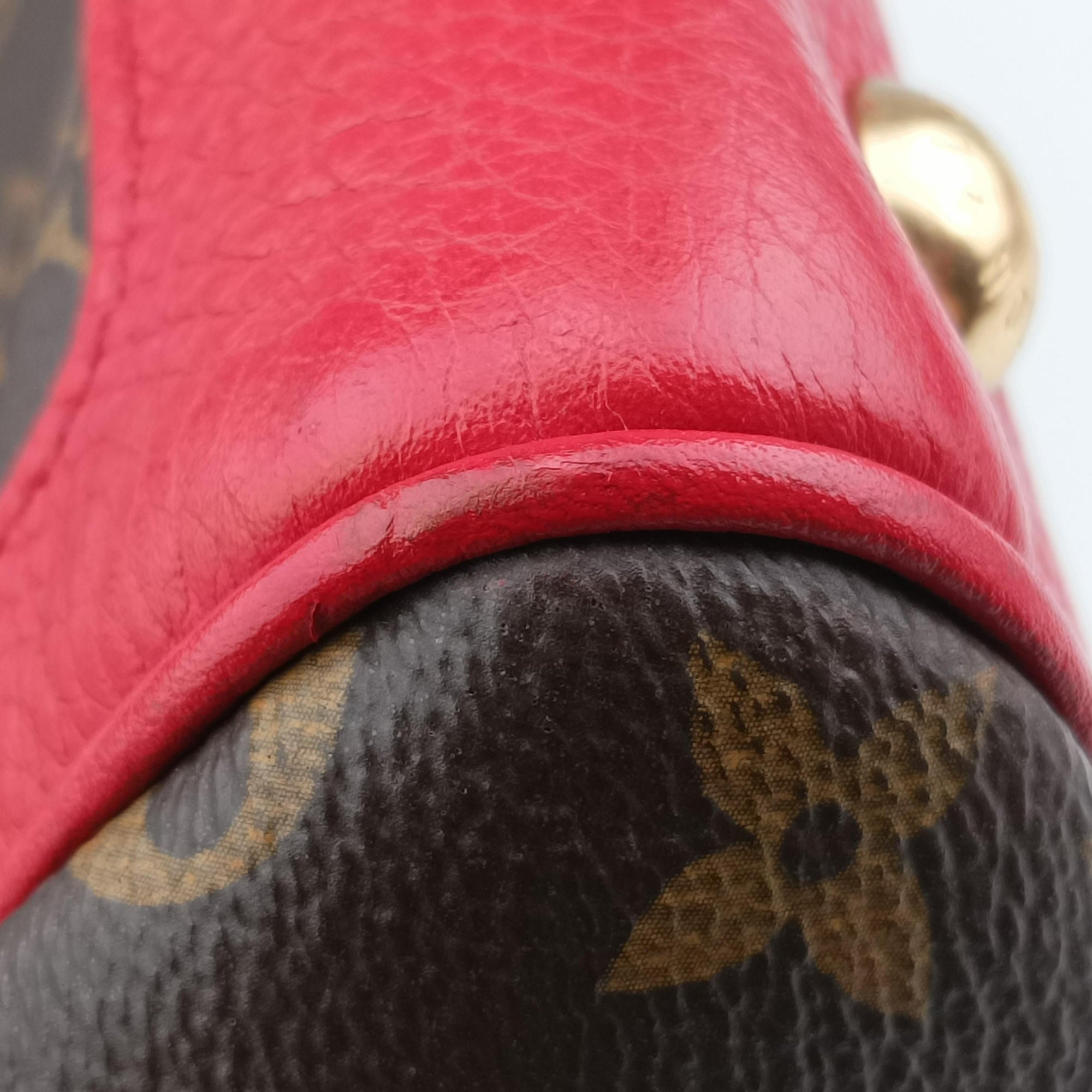 Vintage Louis Vuitton RETIRO PM brown×CERISE Monogram Canvas×calf leather M40546 shoulderbag | stylenewstar