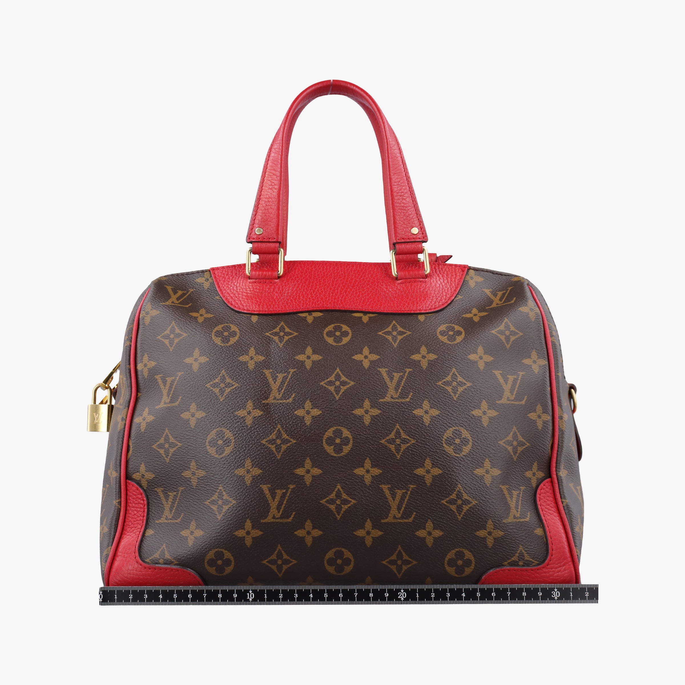Vintage Louis Vuitton RETIRO PM brown×CERISE Monogram Canvas×calf leather M40546 shoulderbag | stylenewstar