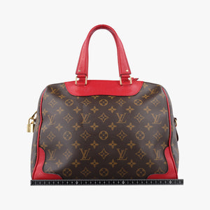 Vintage Louis Vuitton RETIRO PM brown×CERISE Monogram Canvas×calf leather M40546 shoulderbag | stylenewstar