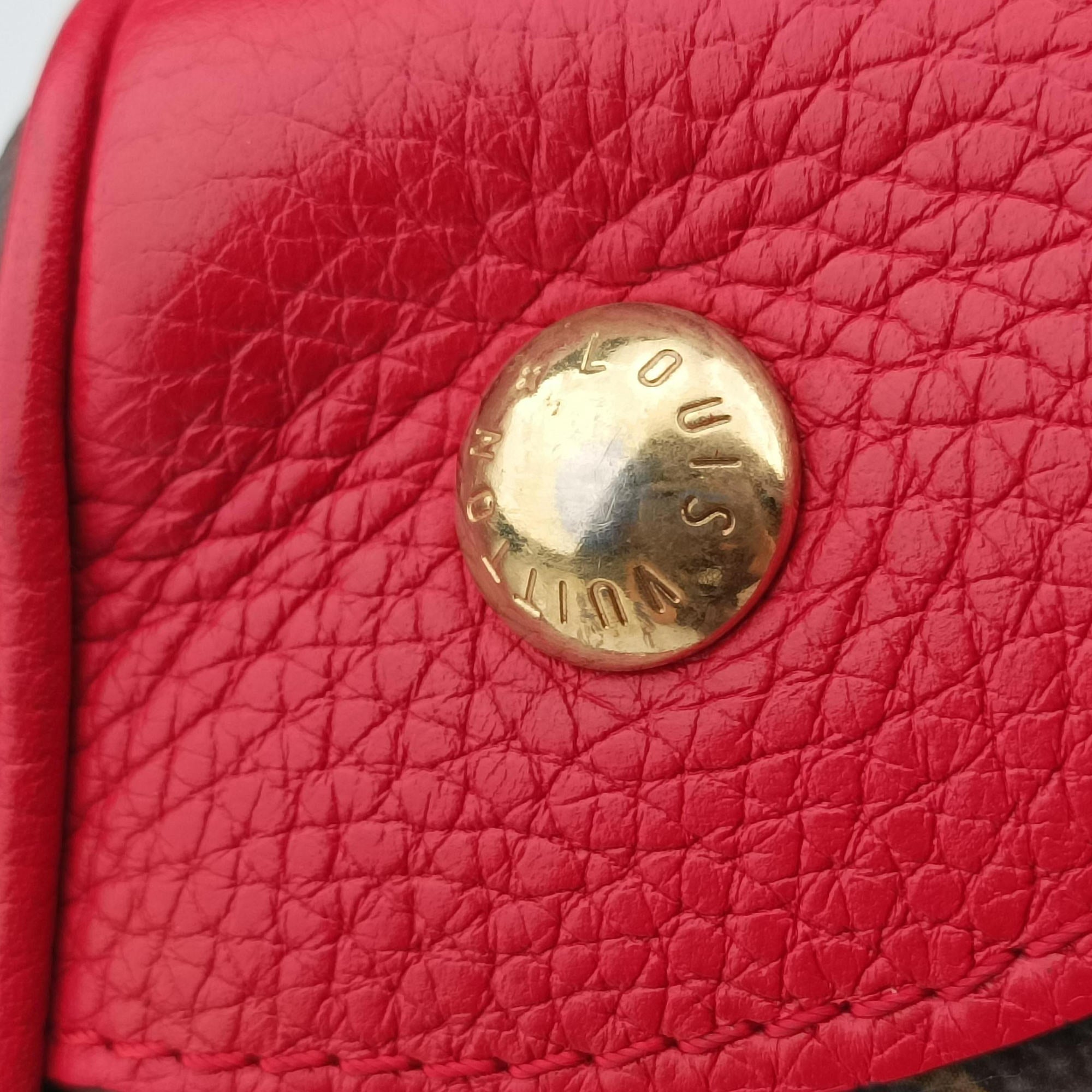 Vintage Louis Vuitton RETIRO PM brown×CERISE Monogram Canvas×calf leather M40546 shoulderbag | stylenewstar