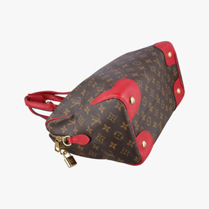 Vintage Louis Vuitton RETIRO PM brown×CERISE Monogram Canvas×calf leather M40546 shoulderbag | stylenewstar