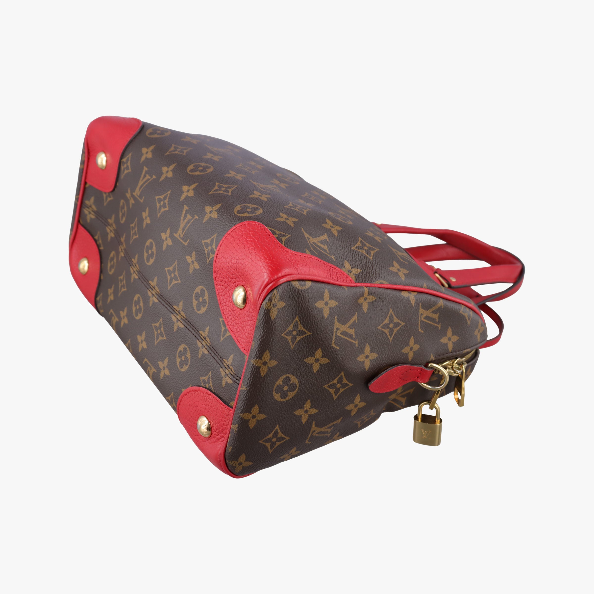 Vintage Louis Vuitton RETIRO PM brown×CERISE Monogram Canvas×calf leather M40546 shoulderbag | stylenewstar