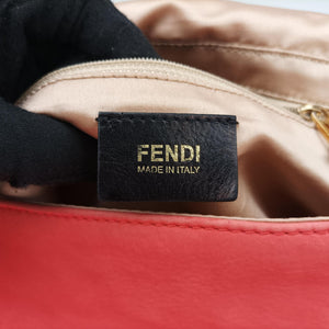 Pre-owned Fendi Big Mamma Forever Flap Orange Leather 8BR638 shoulderbag | stylenewstar