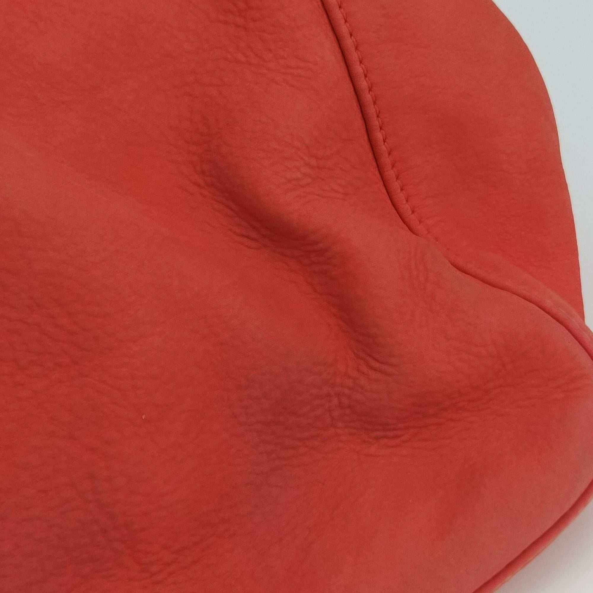Pre-owned Fendi Big Mamma Forever Flap Orange Leather 8BR638 shoulderbag | stylenewstar