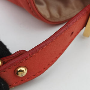 Pre-owned Fendi Big Mamma Forever Flap Orange Leather 8BR638 shoulderbag | stylenewstar