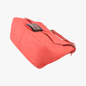 Pre-owned Fendi Big Mamma Forever Flap Orange Leather 8BR638 shoulderbag | stylenewstar