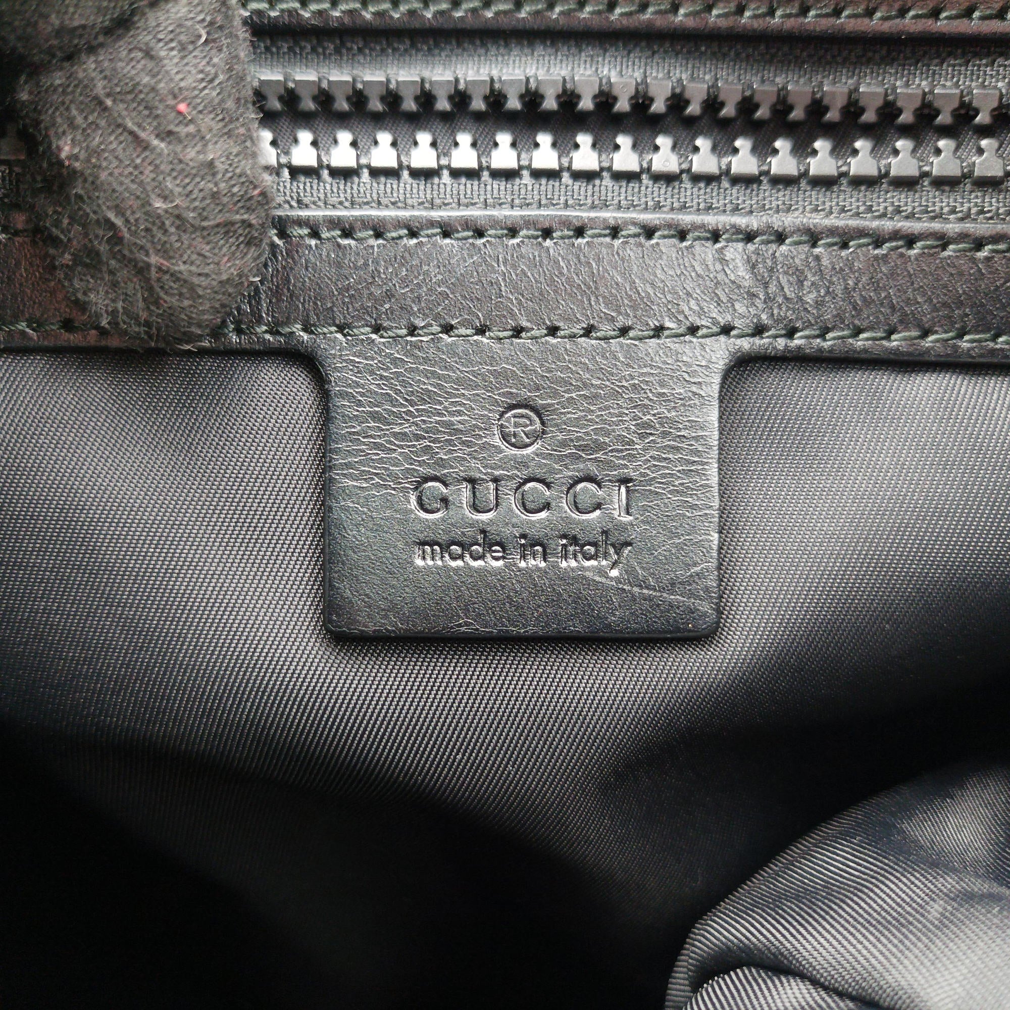 Pre-owned Gucci Embroidered Tiger Web Sherry Line Black×Multicolour canvas 429037 backpack/rucksack | stylenewstar