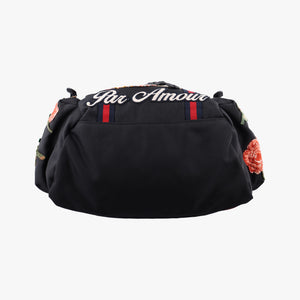 Pre-owned Gucci Embroidered Tiger Web Sherry Line Black×Multicolour canvas 429037 backpack/rucksack | stylenewstar