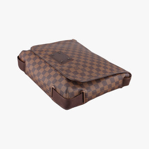 Pre-owned Louis Vuitton BROOKLYN MM EBENE Damier Canvas N51211 shoulderbag | stylenewstar
