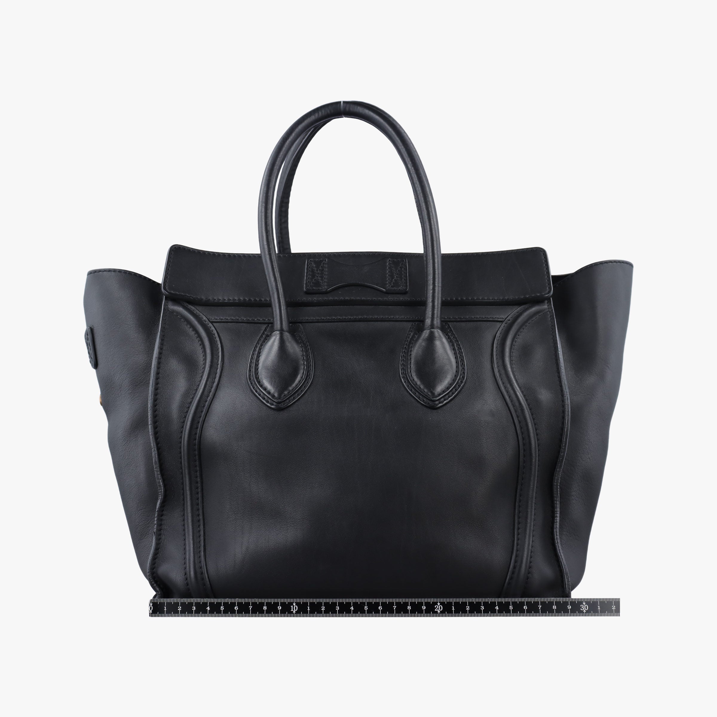 Pre-owned Celine Luggage Mini Shopper Black Leather  handbag | stylenewstar