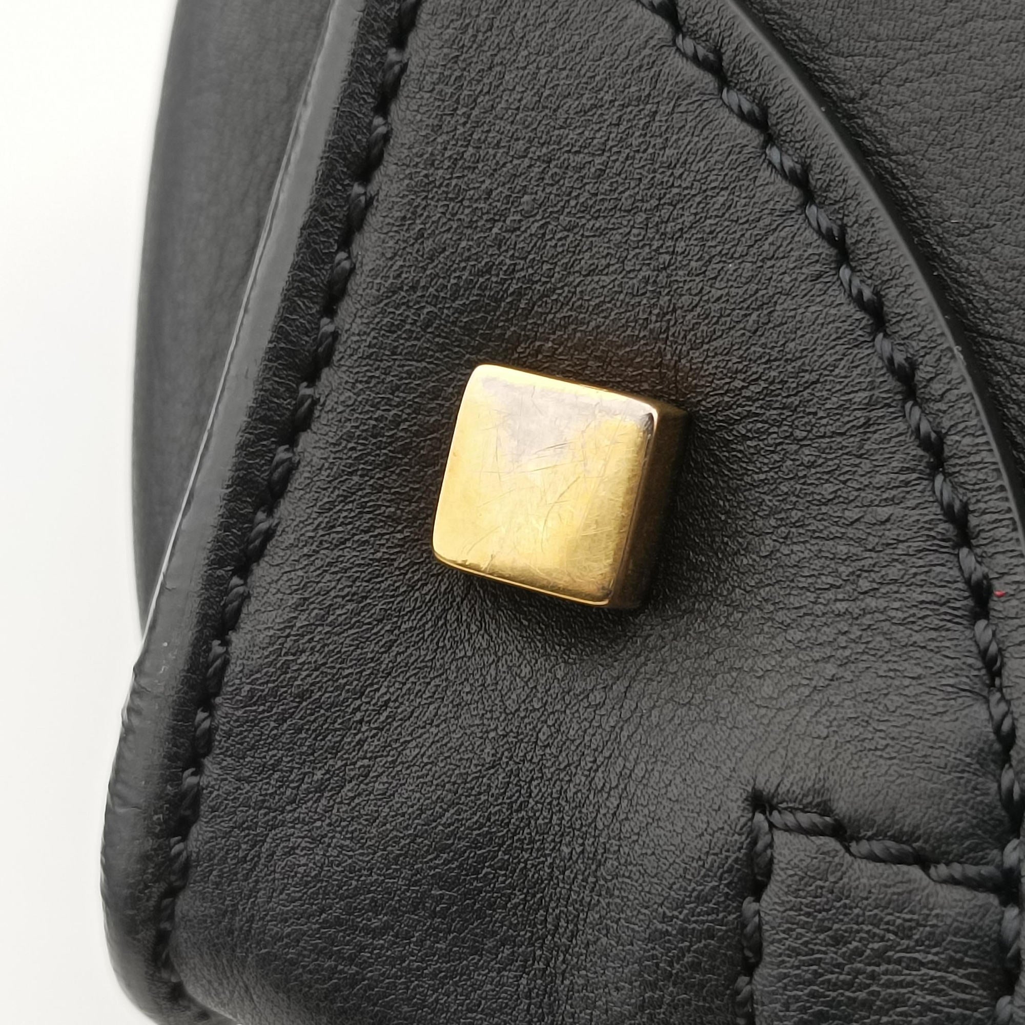 Pre-owned Celine Luggage Mini Shopper Black Leather  handbag | stylenewstar