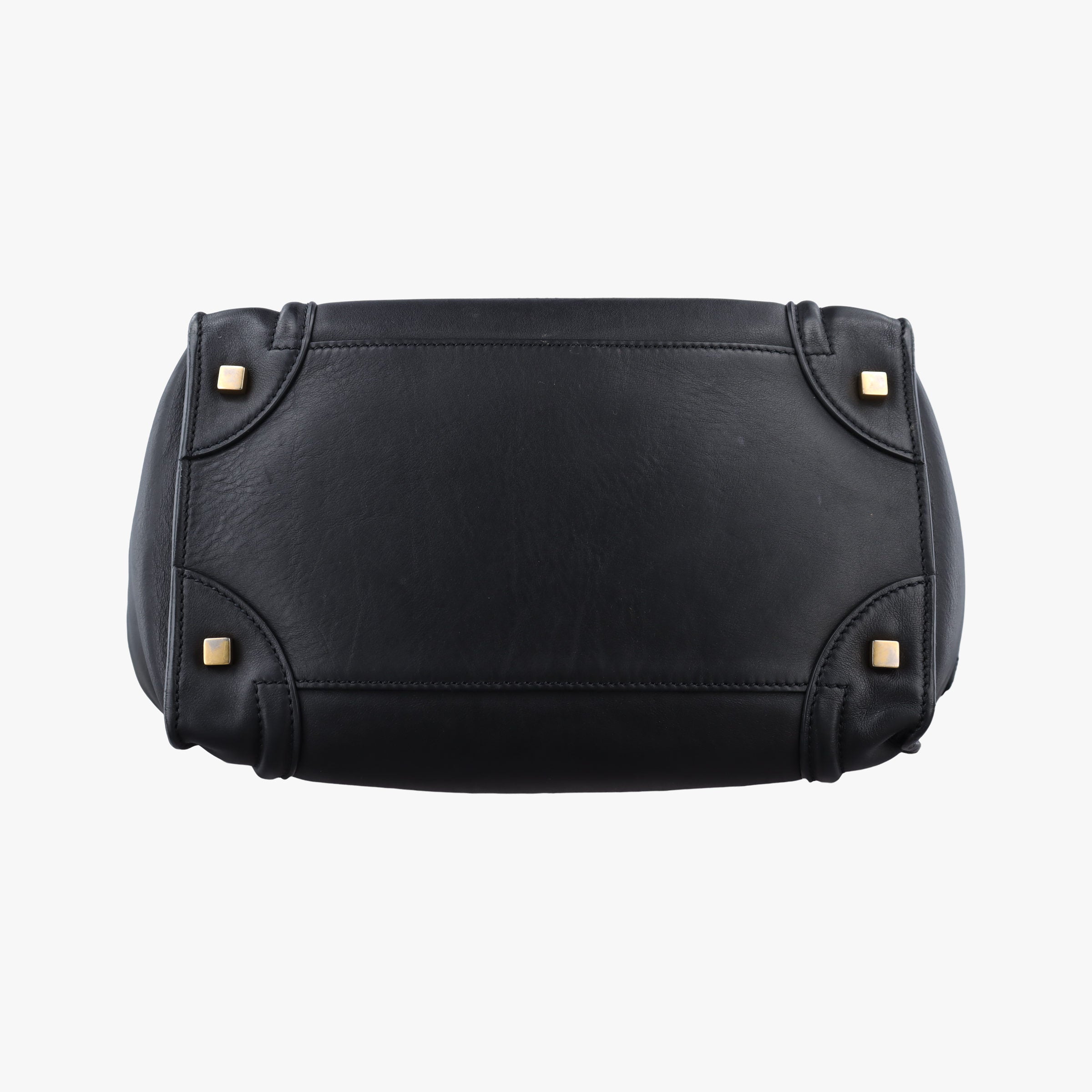 Pre-owned Celine Luggage Mini Shopper Black Leather  handbag | stylenewstar