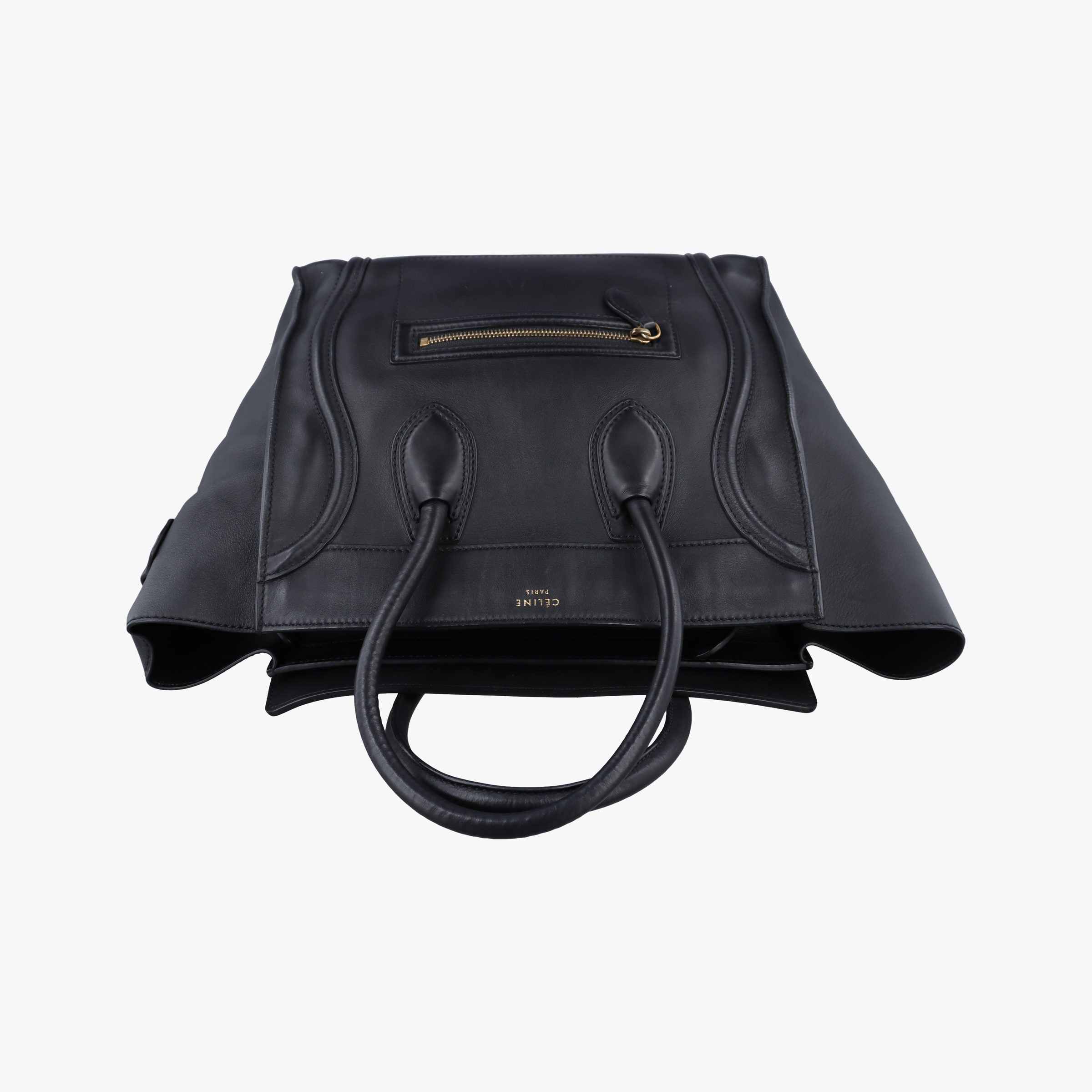 Pre-owned Celine Luggage Mini Shopper Black Leather  handbag | stylenewstar