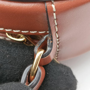Pre-owned Celine Oval Purse Cuir Triomphe Brown Leather  shoulderbag | stylenewstar
