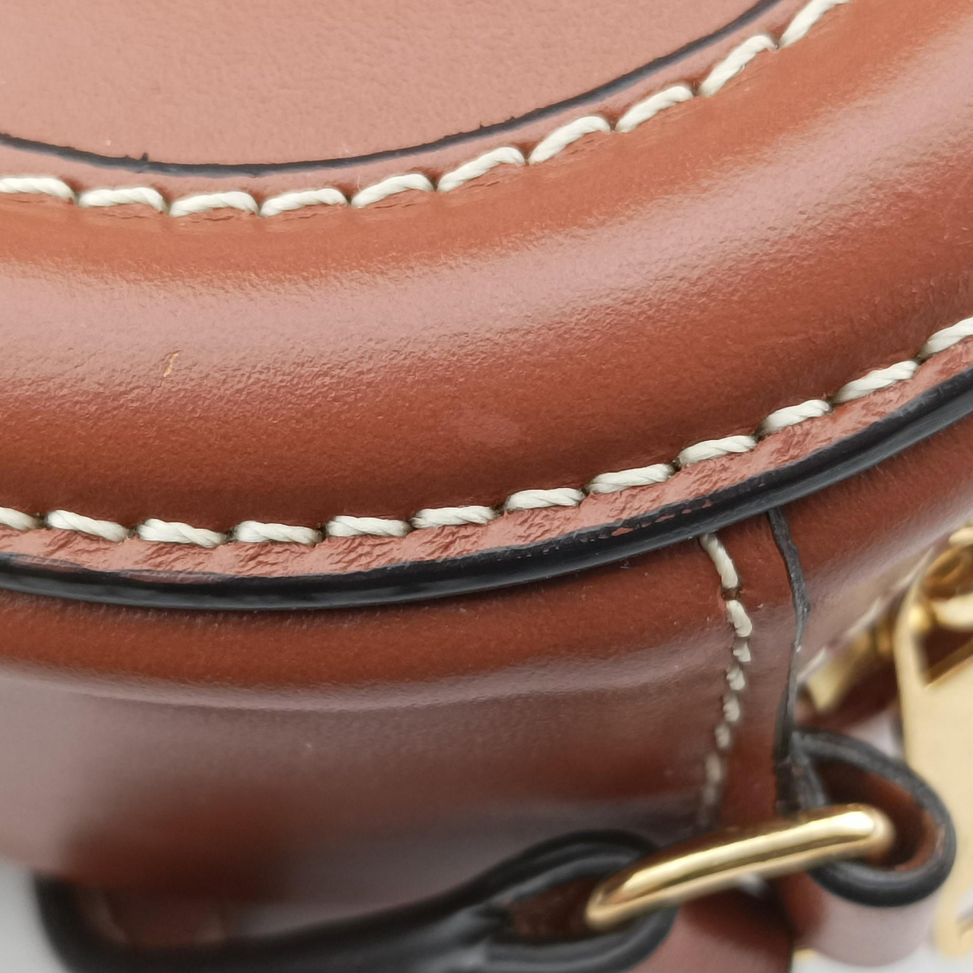 Pre-owned Celine Oval Purse Cuir Triomphe Brown Leather  shoulderbag | stylenewstar